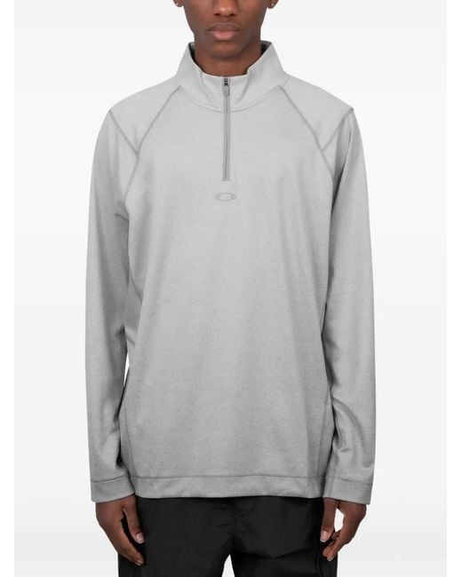 Oakley Gray Zip-Up Sweatshirt for men