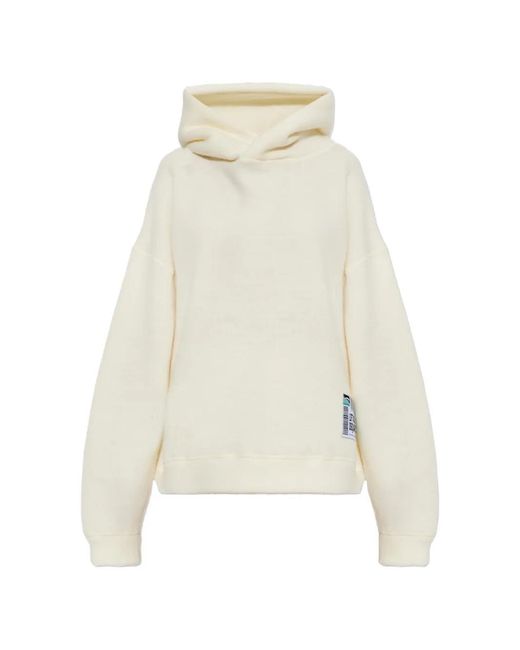 DSquared² White Logo-Patch Wool Hoodie