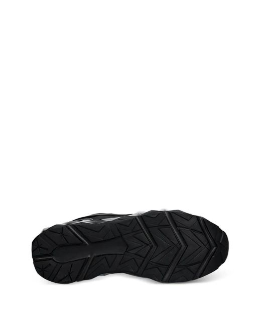 EA7 Black Logo-Print Faceted-Sole Sneakers
