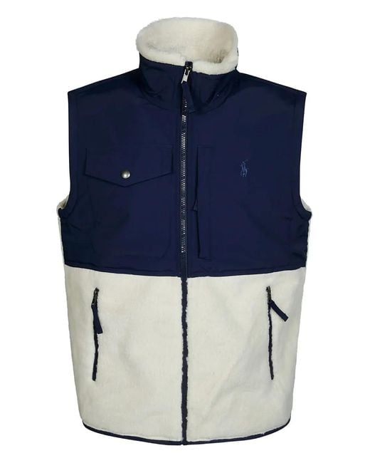 Polo Ralph Lauren Blue Polo Pony Two-Tone Gilet for men