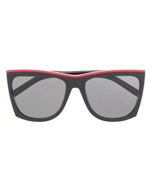 Saint Laurent Gray Cat-Eye Tinted Sunglasses