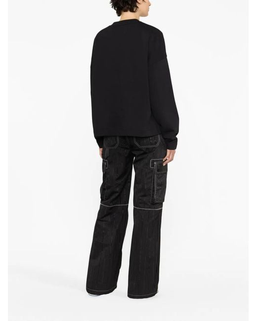 Moncler Black Logo-Appliqué Sweatshirt