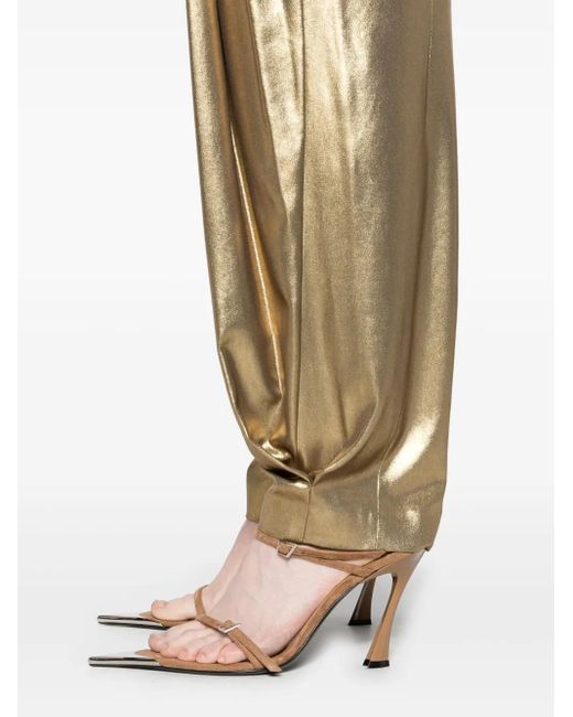 Ralph Lauren Natural `Cassidy` Ankle Pleated Pants
