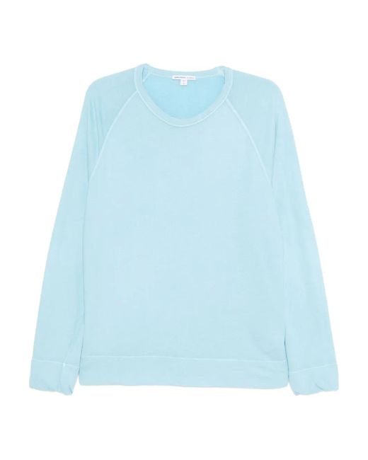 James Perse Blue Vintage French Terry Sweatshirt for men