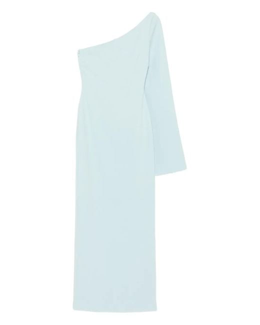 Solace London Blue One-Shoulder Midi Dress