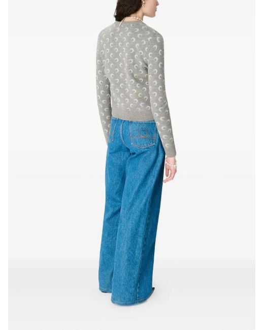 Jeans Svasati Moon Laser di MARINE SERRE in Blue