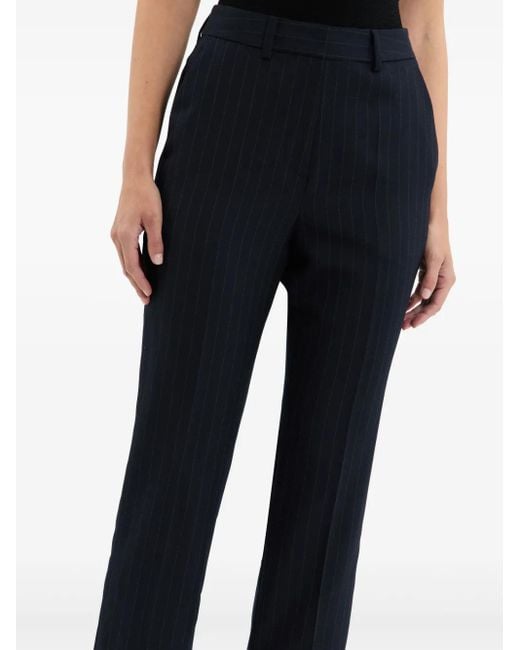 Rebecca Vallance Blue Maxwell pinstriped tailored trousers