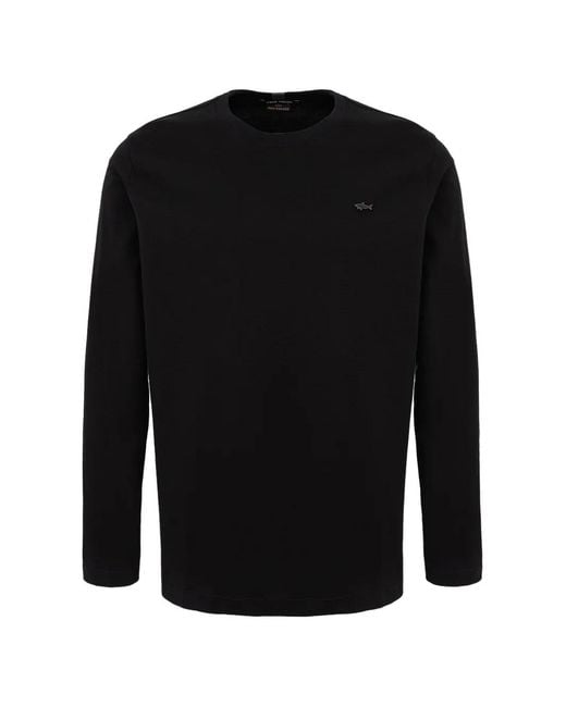 Paul & Shark Black Cotton Sweater for men
