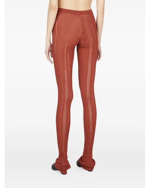 Marco Rambaldi Red Ribbed Trousers
