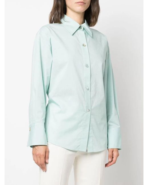 Vince Blue Button-Down Fitted Shirt