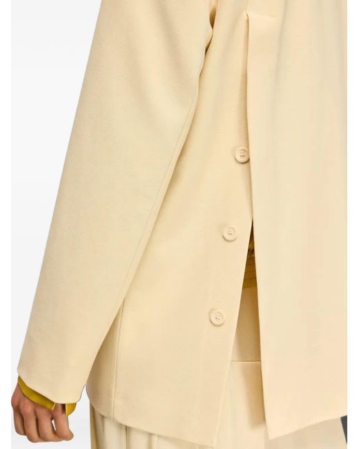 Semicouture Natural Jolene Button-Back Blazer