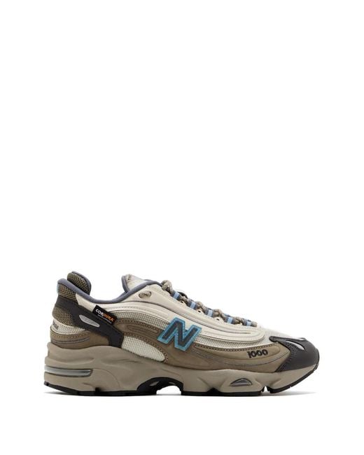 New Balance Gray 1000 Cordura Panelled Lace-Up Sneakers
