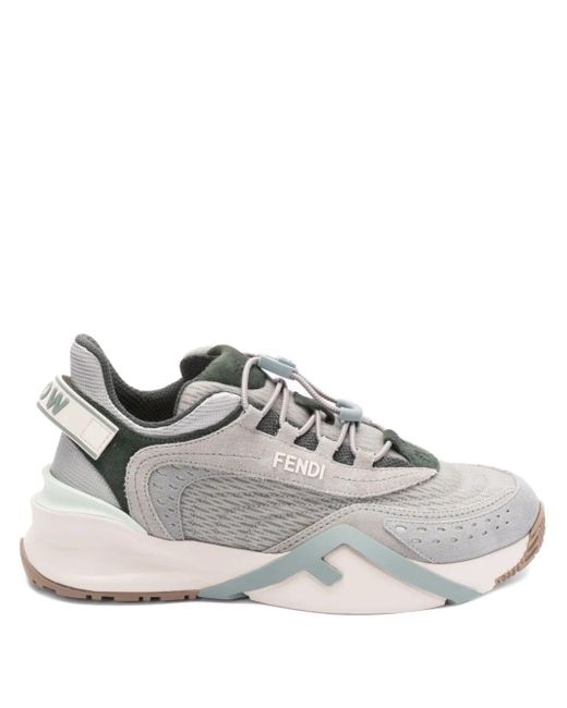 Fendi Women's Gray Flow Sneakers