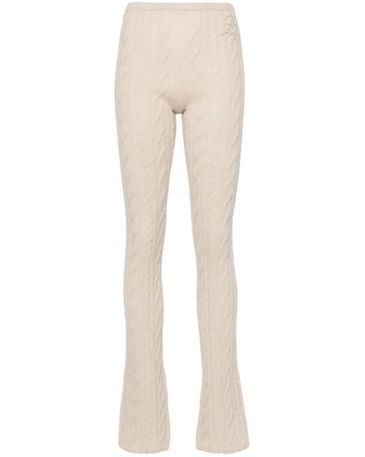 Blumarine Natural Gerade Hose Mit Zopfmuster