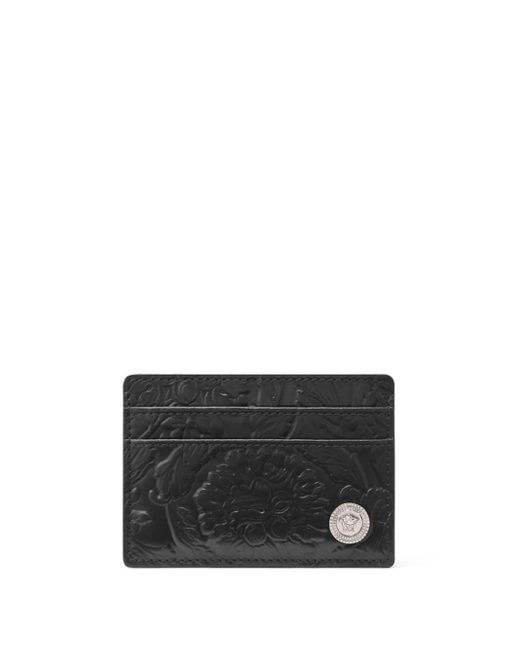 Versace Black Medusa Biggie Leather Cardholder for men