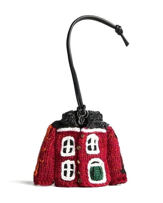 J.W. Anderson Red Knitted House Charm