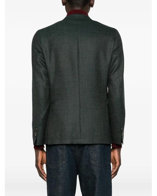 Latorre Green Notched-Lapel Single-Breasted Blazer for men