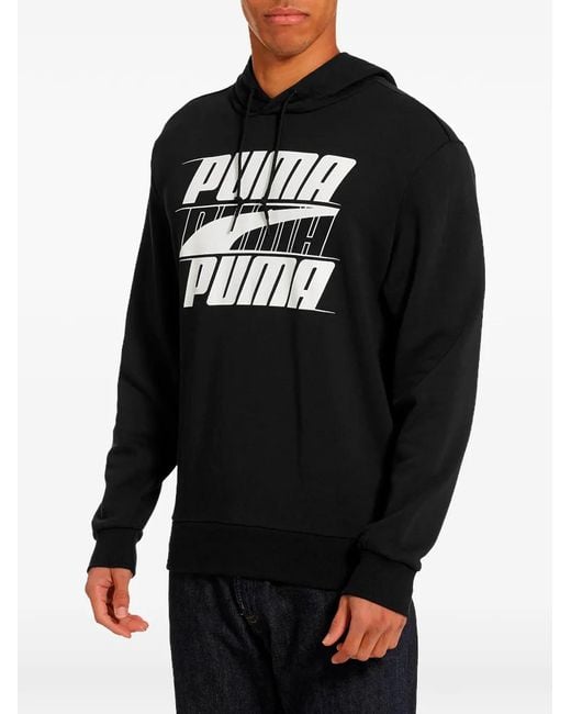 PUMA Black Rebel Logo-Print Hoodie for men