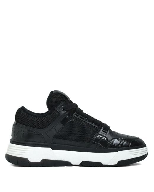 メンズ Amiri クロコパターン スニーカー Black