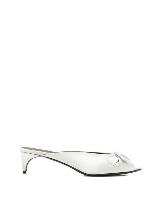 BERNADETTE White Mules Audrey À Ornements
