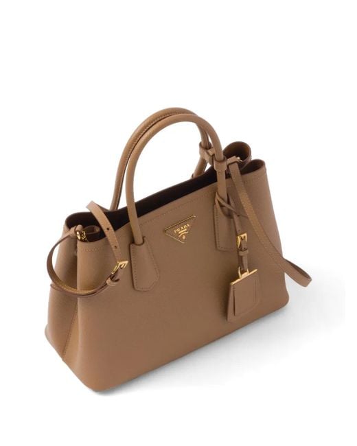 Prada Natural Double Saffiano Tote Bag