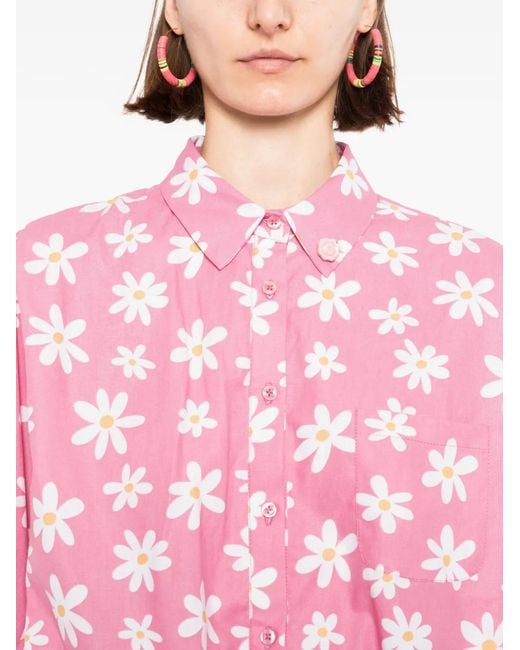 BLAKLACE Pink Blouse À Fleurs