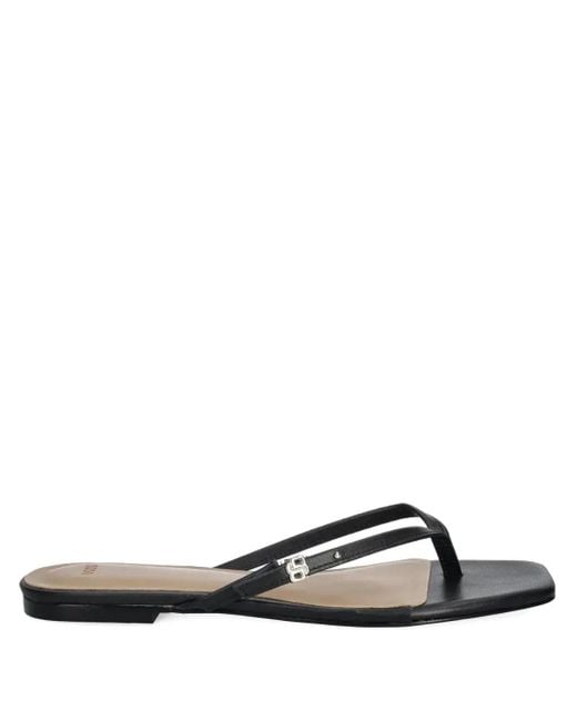 Boss White Charlize Thong Sandals
