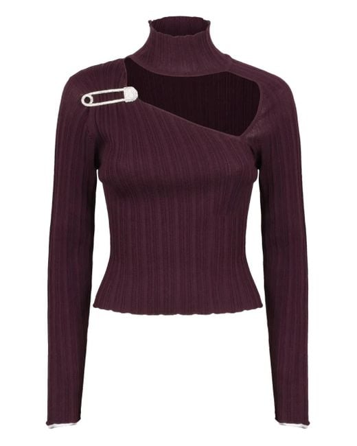 GIUSEPPE DI MORABITO Purple Oberteil mit Stehkragen