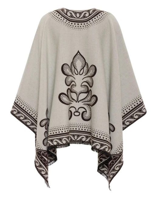 LaDoubleJ Gray Two-Tone Poncho