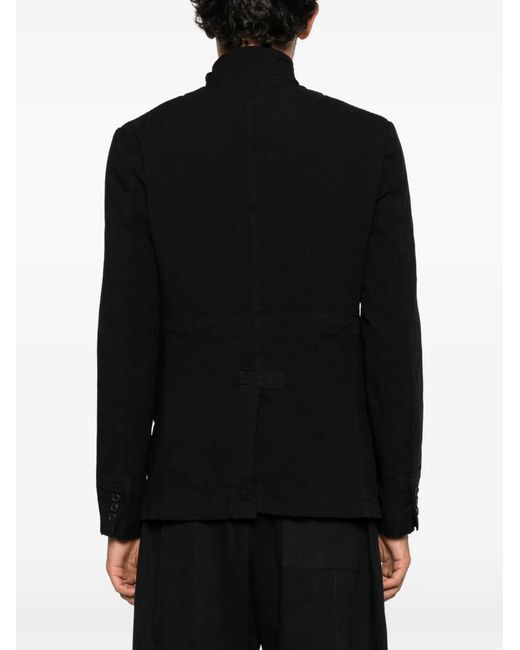 Junya Watanabe Black Button-Up High-Neck Jacket for men