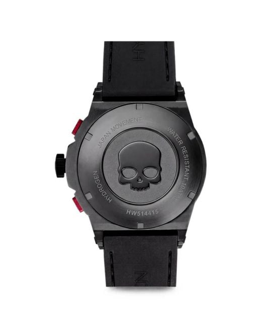 Hydrogen Black Otto 40Mm Skull Chronograph Watch