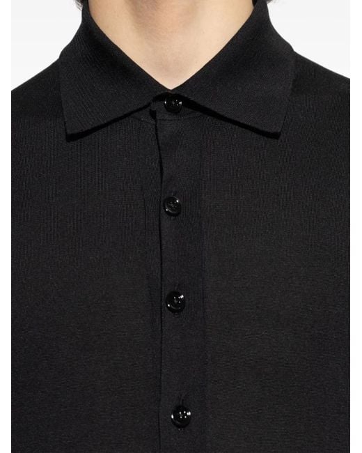 Tom Ford Black Silk Polo Shirt for men