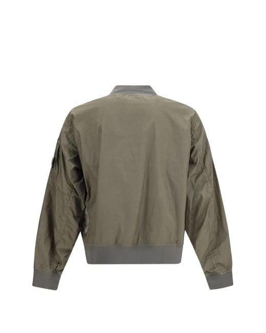 C P Company Gray Bi-Tm Bomber Jacket for men