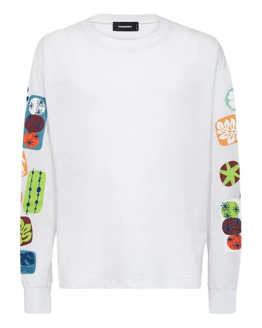 DSquared² White Summer Lovers T-Shirt for men