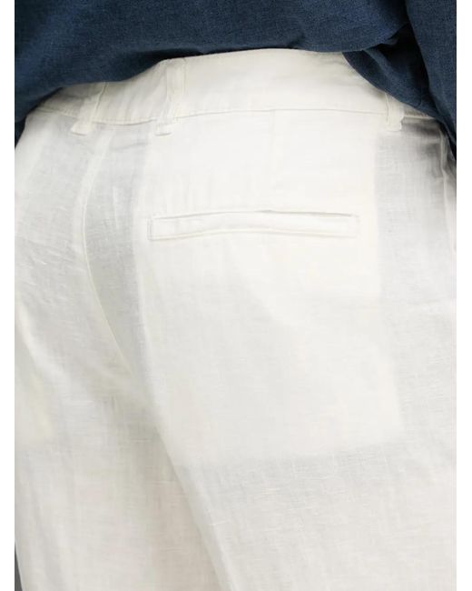 Benetton Blue Pressed-Crease Chino Trousers for men