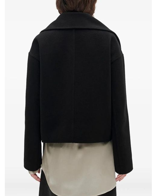 Ann Demeulemeester バージンウールカシミア ダブルコート Blue