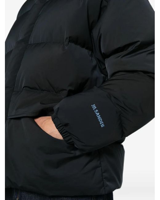 Jil Sander Blue Padded High-Neck Jacket for men
