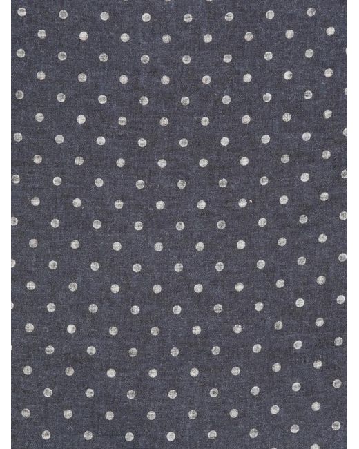Eleventy Gray Polka Dot Pocket Square for men