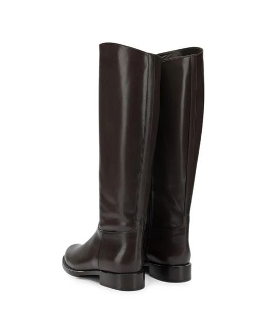 MARETTO® Black Knee-High Leather Boots