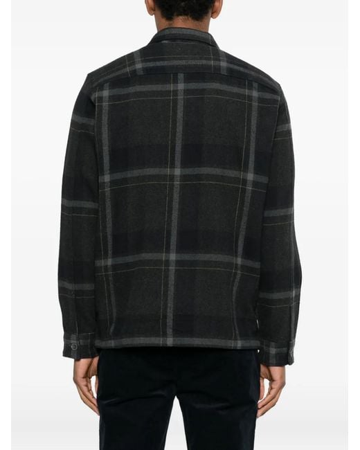 Marc O' Polo Black Plaid Pocket Overshirt for men