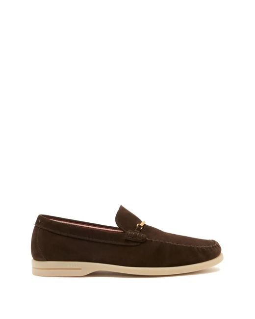 Bally White Loafer Aus Wildleder