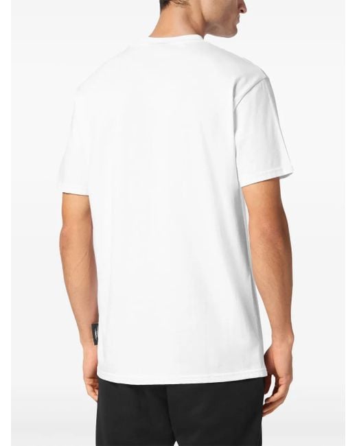 Philipp Plein White Tiger-Motif T-Shirt for men