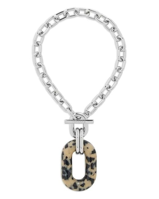 Rabanne Metallic Link Tortoiseshell Necklace