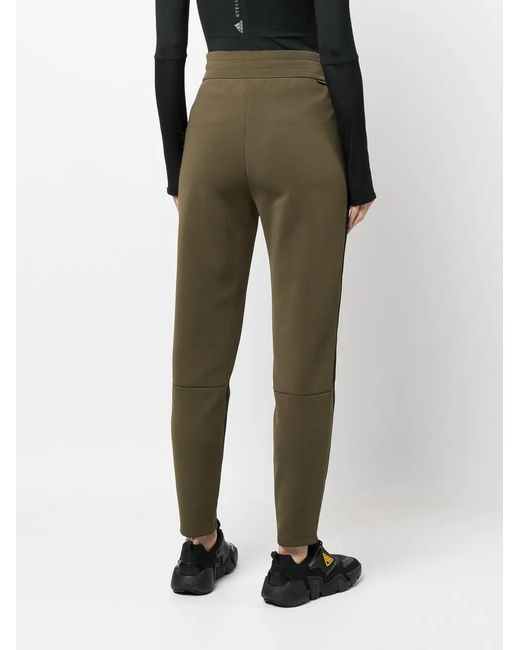 Woolrich Green High-Waisted Drawstring-Waistband Trousers