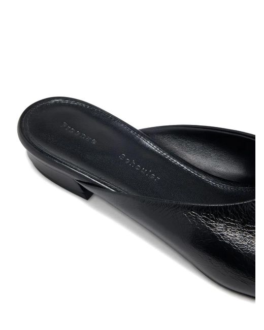 Proenza Schouler Black Trap Leather Slides