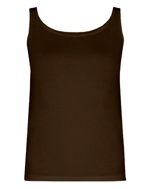 Wolford Brown Top mit U-Ausschnitt