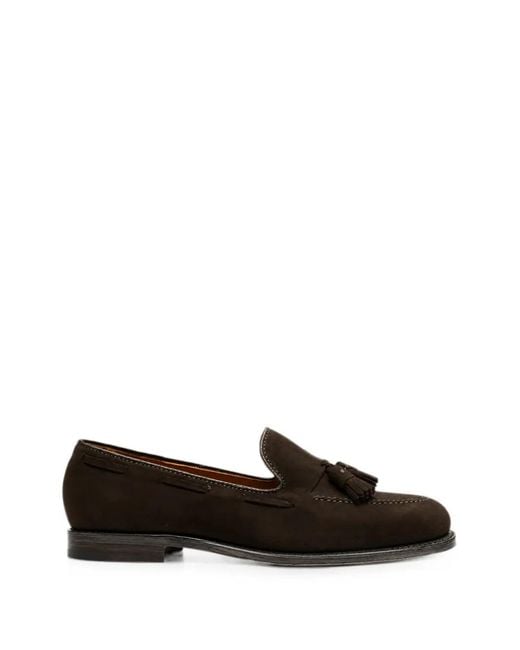 Alden Black Tassel-Detail Leather Loafers for men