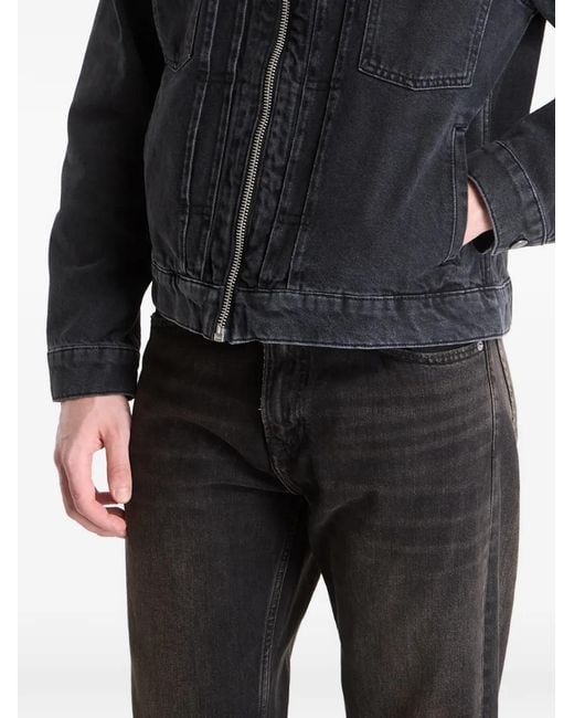AllSaints メンズ ブラック ウォッシュド デニムジャケット 【公式通販】