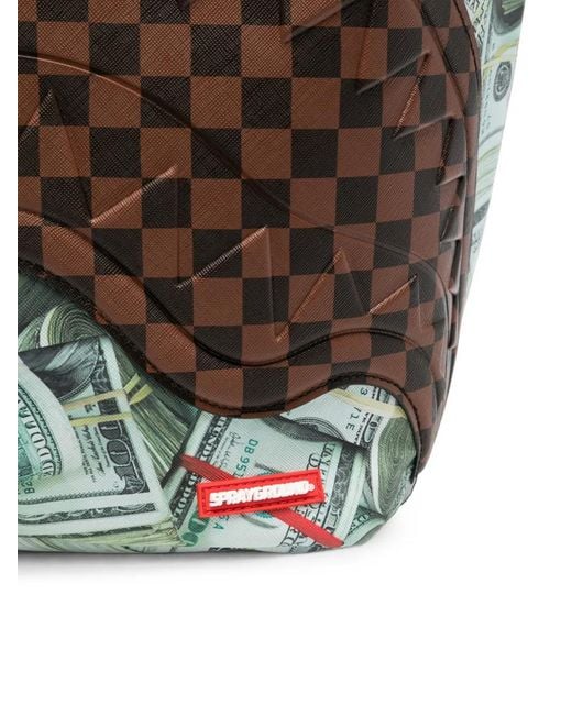 Sprayground Green Graphic-Print Shark Mouth Backpack for men