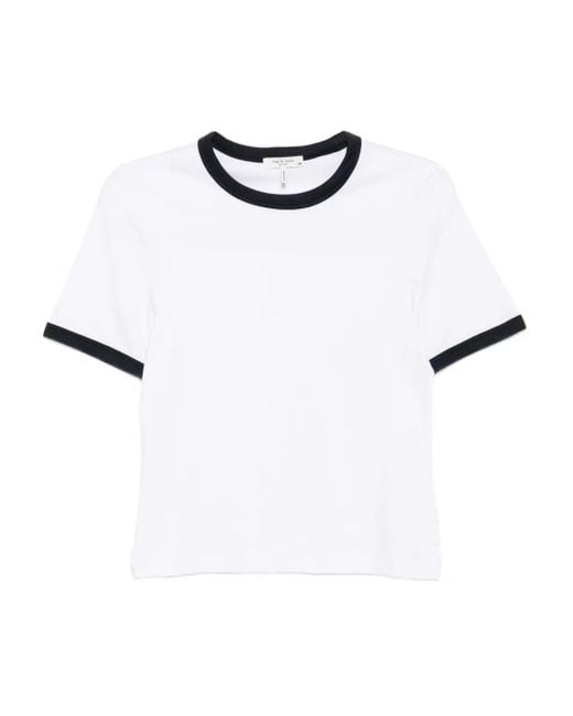 Rag & Bone White Mia Ringer T-Shirt